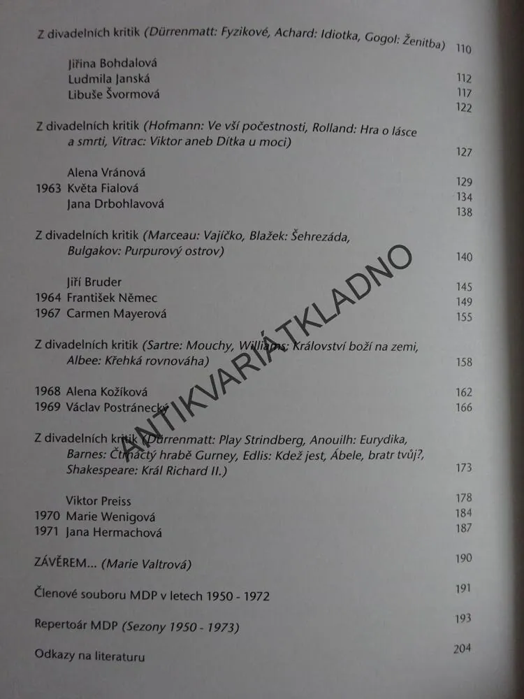 SLAVNÁ ÉRA MĚSTSKÝCH DIVADEL PRAŽSKÝCH, ORNESTINUM, MARIE VALTROVÁ, **an
