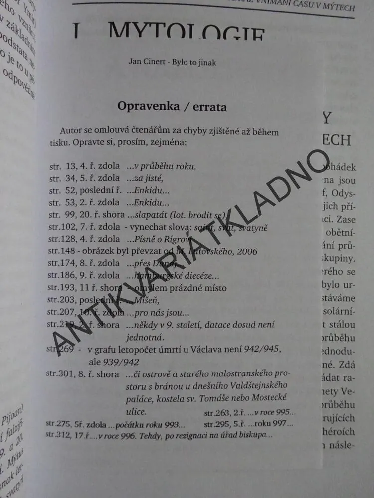 BYLO TO JINAK, JAN CINERT, **an