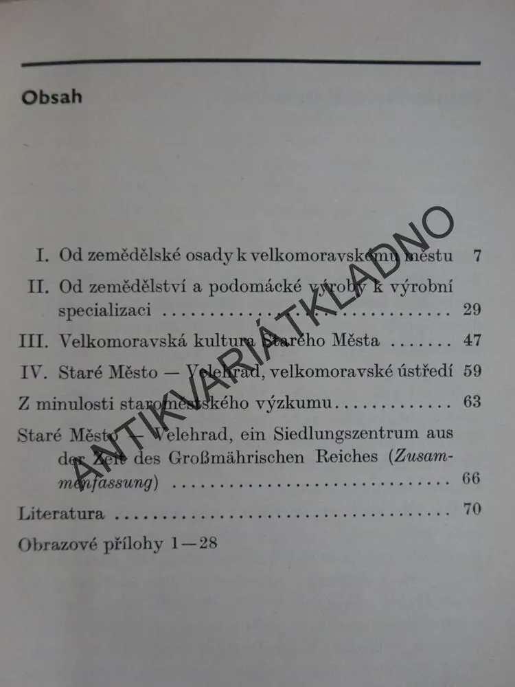 STARÉ MĚSTO - VELEHRAD, VILÉM HRUBÝ, **an