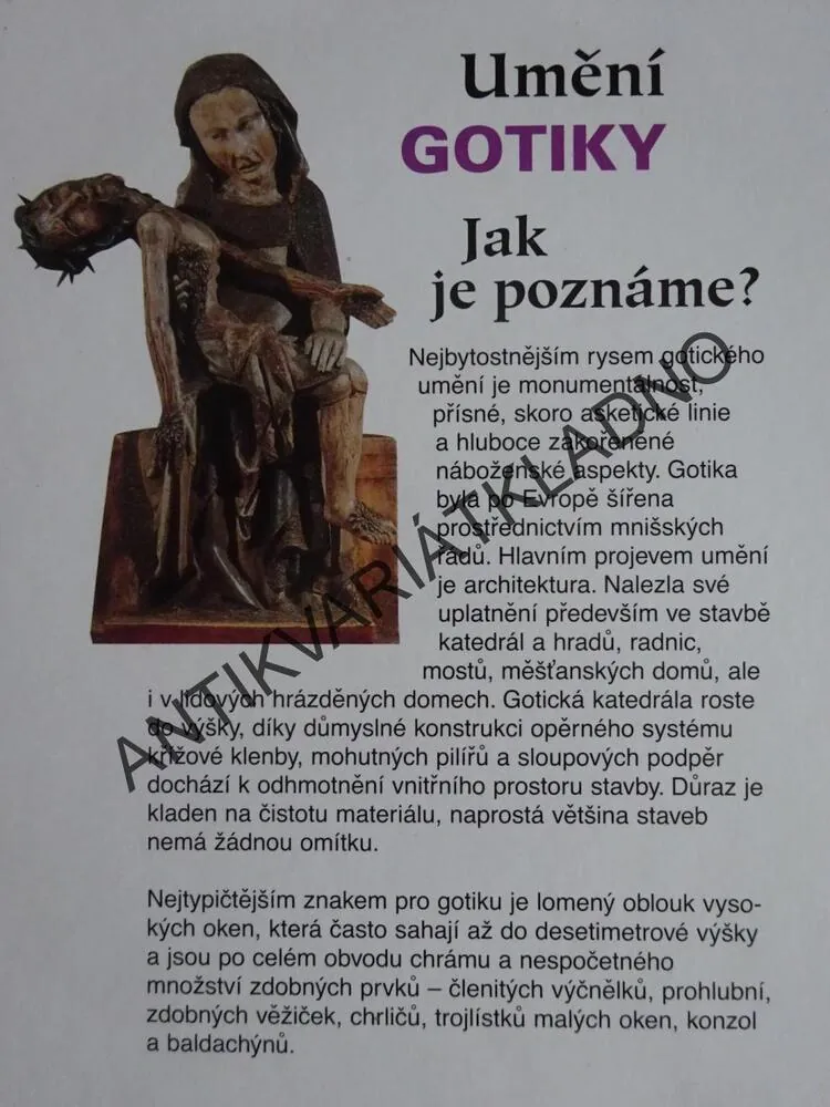 JAK JE POZNÁME?, UMĚNÍ GOTIKY, KARIN SAGNEROVÁ, **an