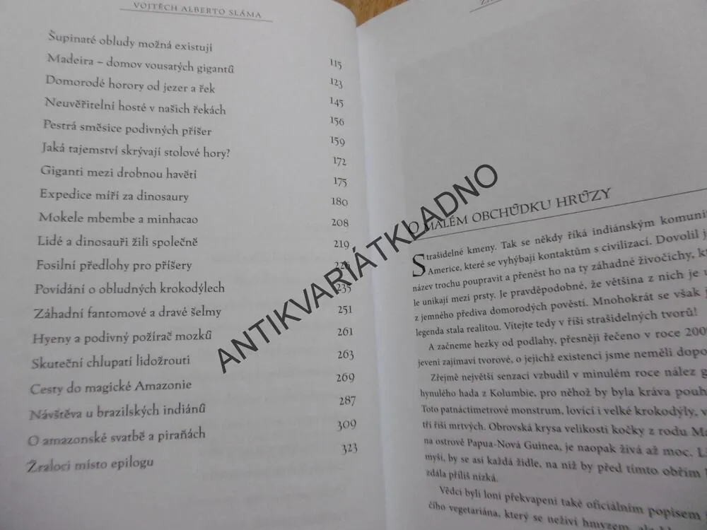 ZÁHADNÁ MONSTRA, VOJTĚCH A.SLÁMA, MÝTICKÉ ZVÍŘATA