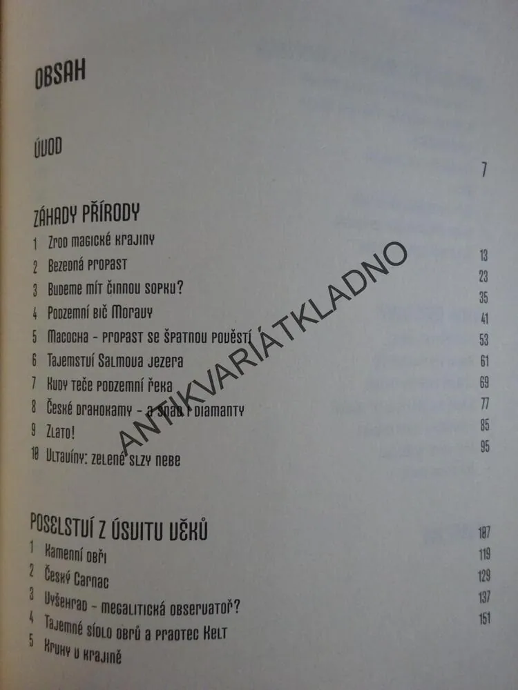 TAJEMNÉ ČESKO, JAN NOVÁK, **an