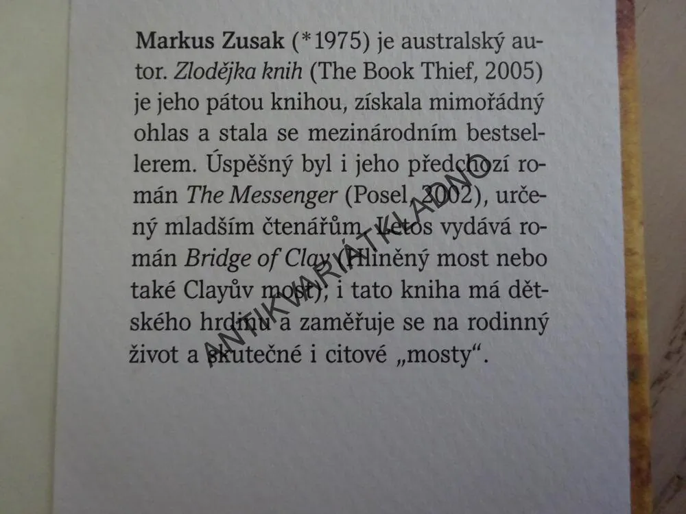 ZLODĚJKA KNIH, MARKUS ZUSAK, **an
