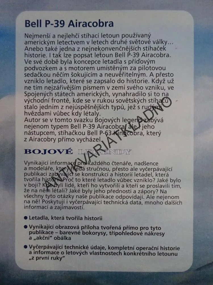 BOJOVÉ LEGENDY, P-39 AIRACOBRA, PEJČOCH, **an