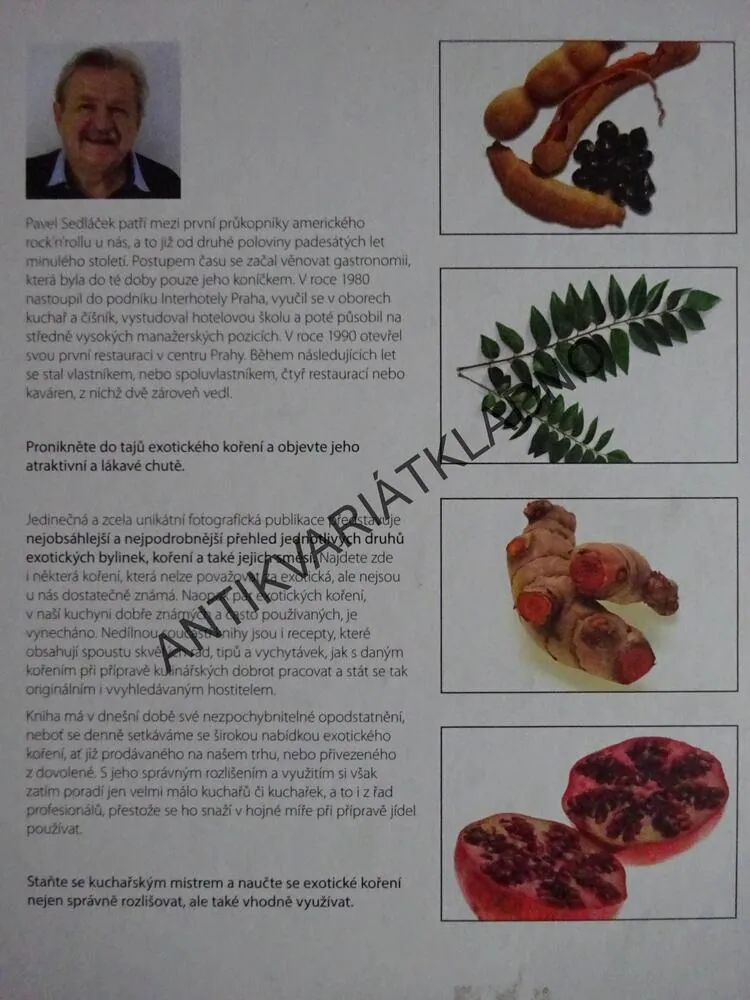 EXOTICKÉ KOŘENÍ S RECEPTY, PAVEL SEDLÁČEK, **an