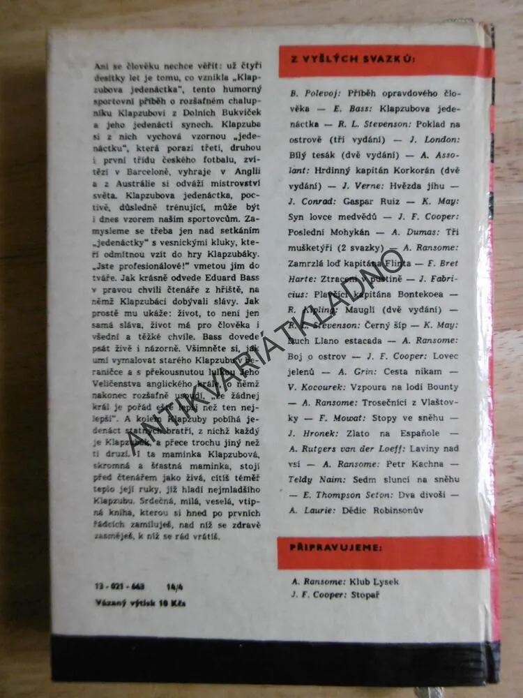KOD 2- KLAPZUBOVA JEDENÁCTKA, EDUARD BASS, JOSEF ČAPEK