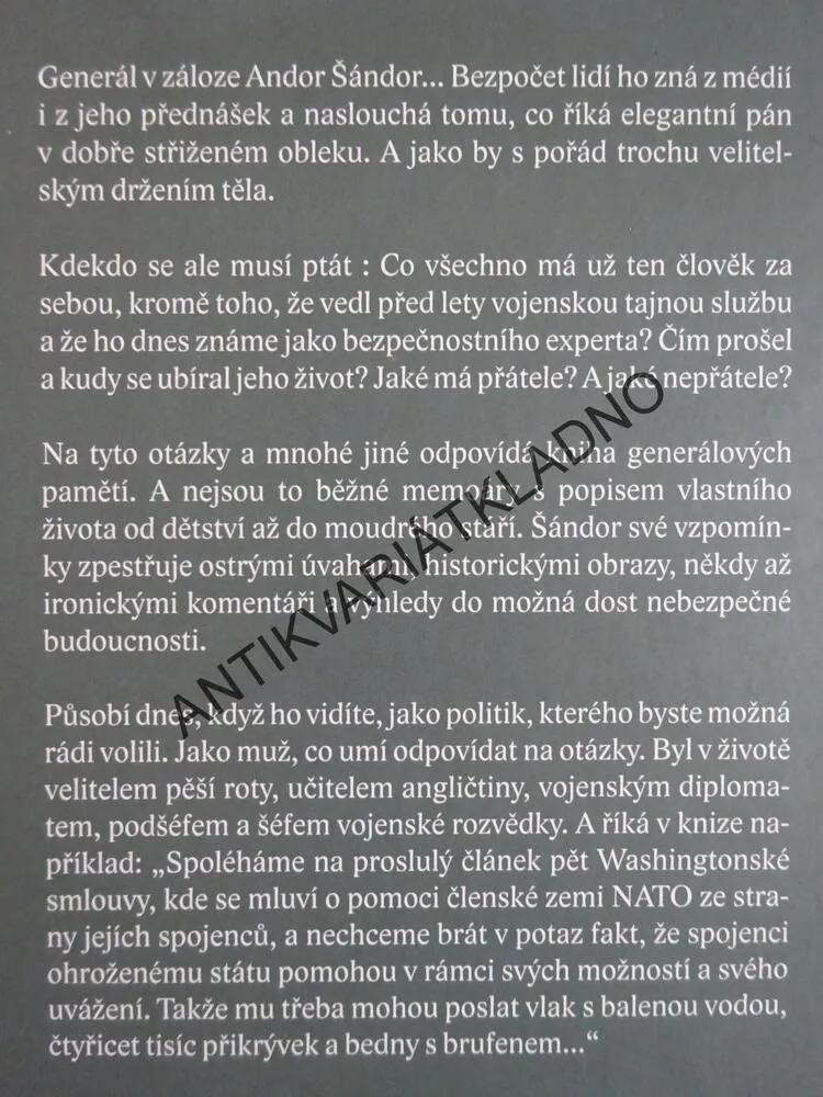 ČEKÁ NÁS POHROMA?, ANDOR ŠÁNDOR, **an