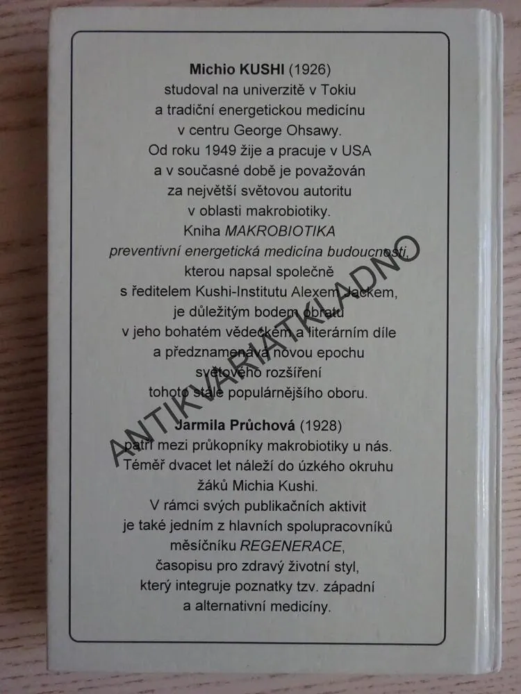 MAKROBIOTIKA, MICHIO KUSHI, **an