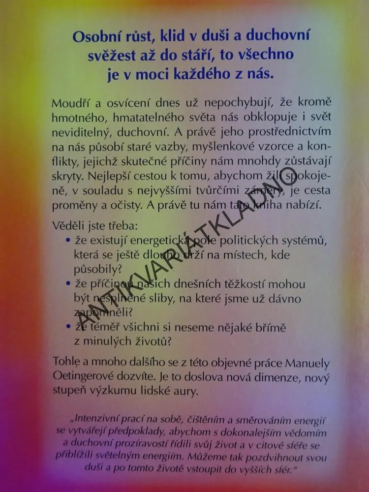 AURA - BRÁNA K DUŠI, MANUELA OETINGEROVÁ, **an