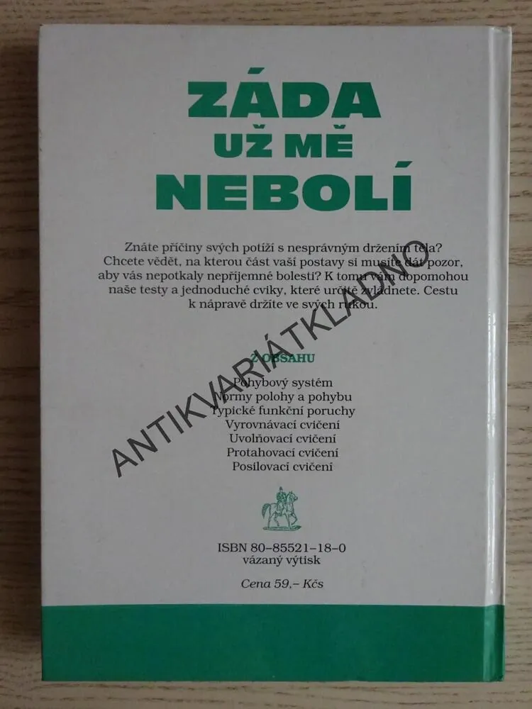 ZÁDA UŽ MĚ NEBOLÍ, ČERMÁK, CHVÁLOVÁ, BOTLÍKOVÁ, **an