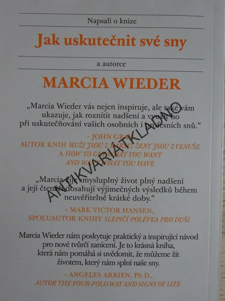 JAK USKUTEČNIT SVÉ SNY, MARCIA WIEDER, **an