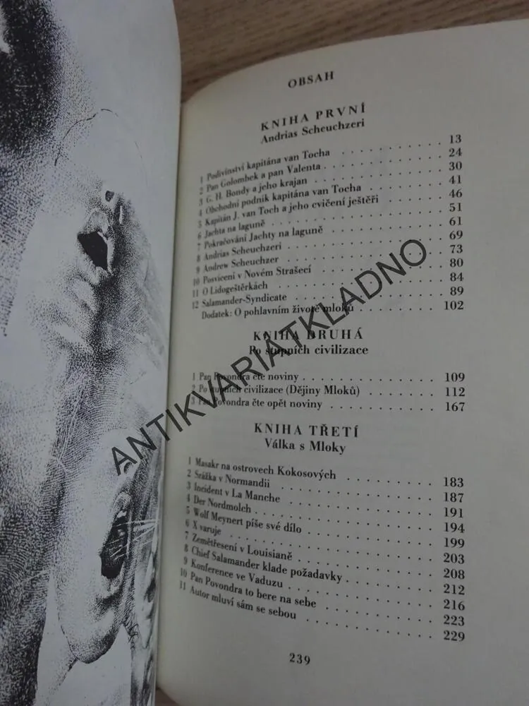 VÁLKA S MLOKY, KAREL ČAPEK, **an