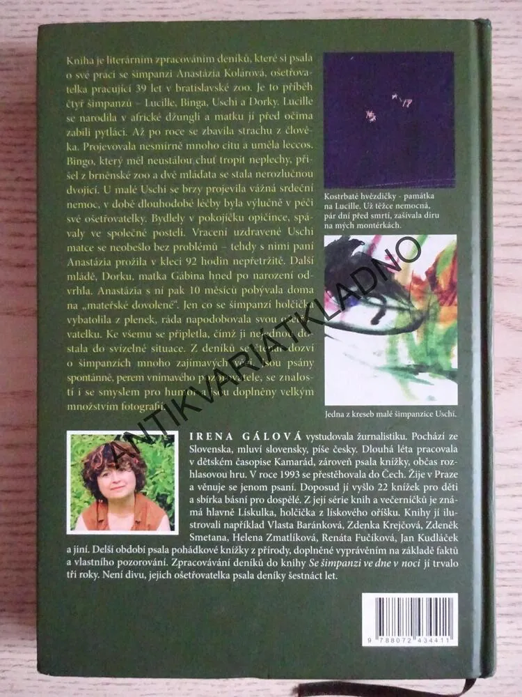 SE ŠIMPANZI VE DNE V NOCI, DENÍK OŠETŘOVATELKY V ZOO, IRENA GÁLOVÁ, ANASTÁZIA KOLÁROVÁ, **an