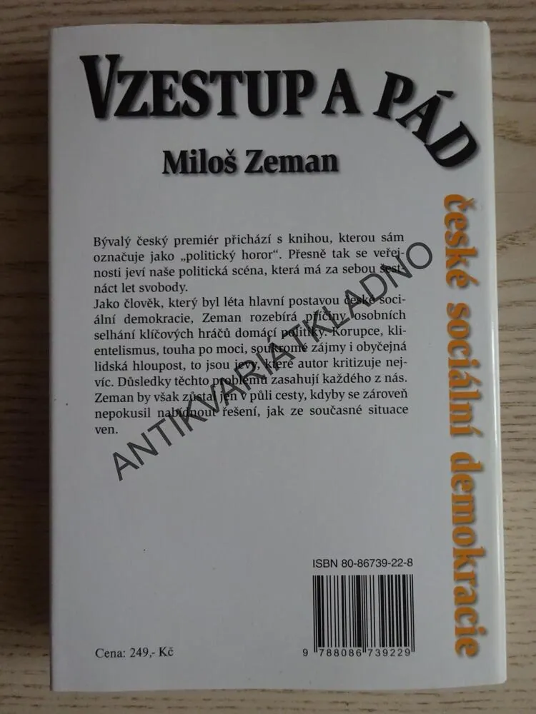 VZESTUP A PÁD ČESKÉ SOCIÁLNÍ DEMOKRACIE, MILOŠ ZEMAN, **an