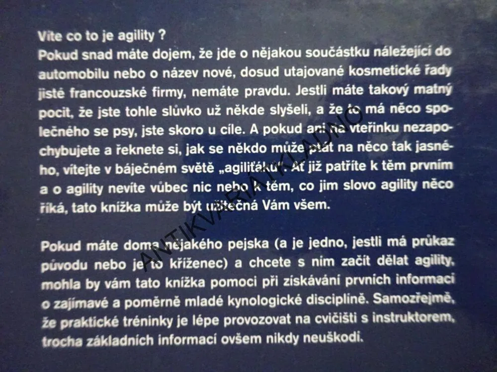 AGILITY, PRVNÍ KRŮČKY, DIVIŠOVÁ - VĚNOVÁNÍ S PODPISEM, PODEŠŤOVÁ, BENDA, **an