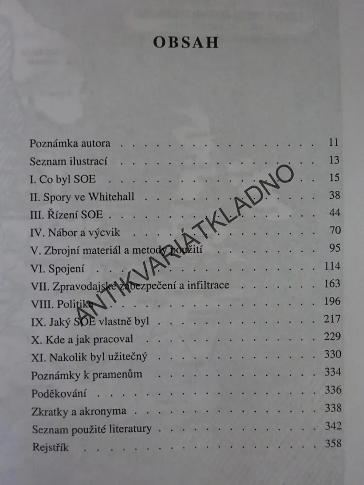 S. O. E. SBOR PRO SPECIÁLNÍ OPERACE, M. R. D. FOOT, **an