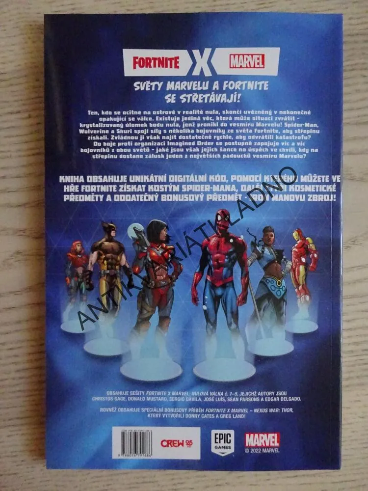 NULOVÁ VÁLKA, FORTNITE, MARVEL KOMIKS, **an