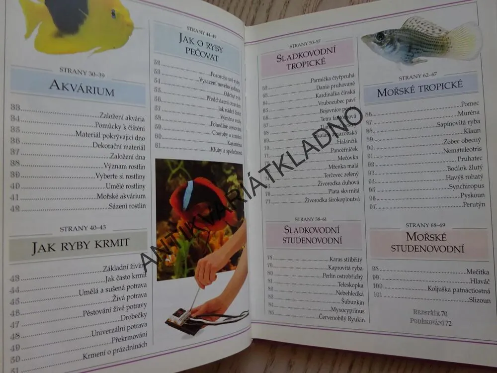 AKVARIJNÍ RYBY, 101 PRAKTICKÝCH RAD, **an
