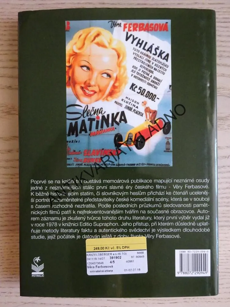 VĚRA FERBASOVÁ, RUDOLF MIHOLA, **an