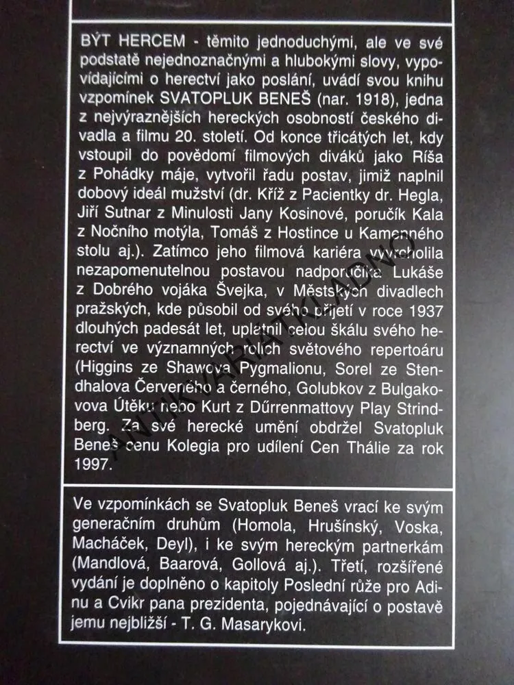 SVATOPLUK BENEŠ, BÝT HERCEM, **an