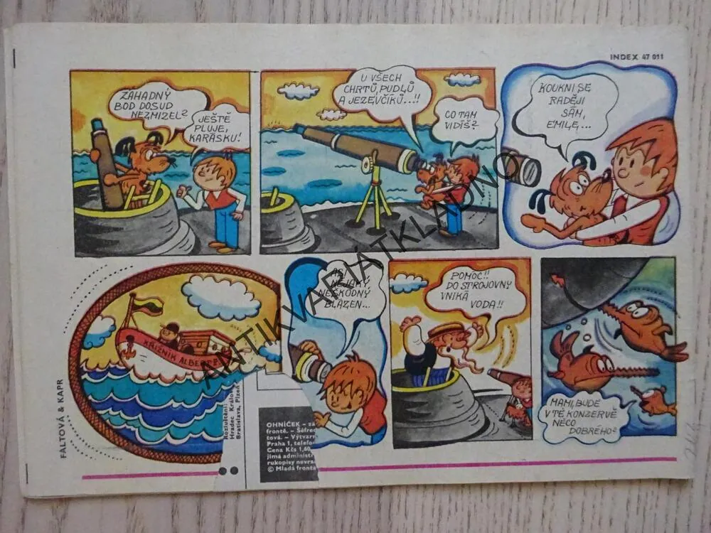 OHNÍČEK 3/1975, KOMIKS, NEPRAKTA, SEKORA, BURIAN