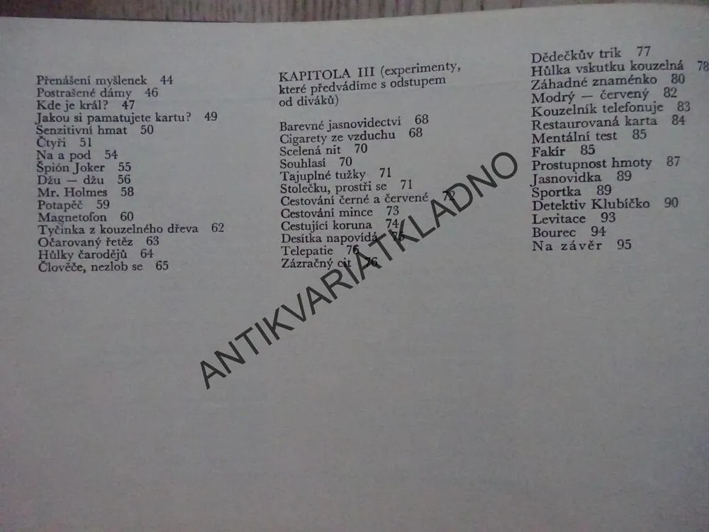 HRA KOUZEL A MAGIE, MIROSLAV ŠVADLENKA, **an