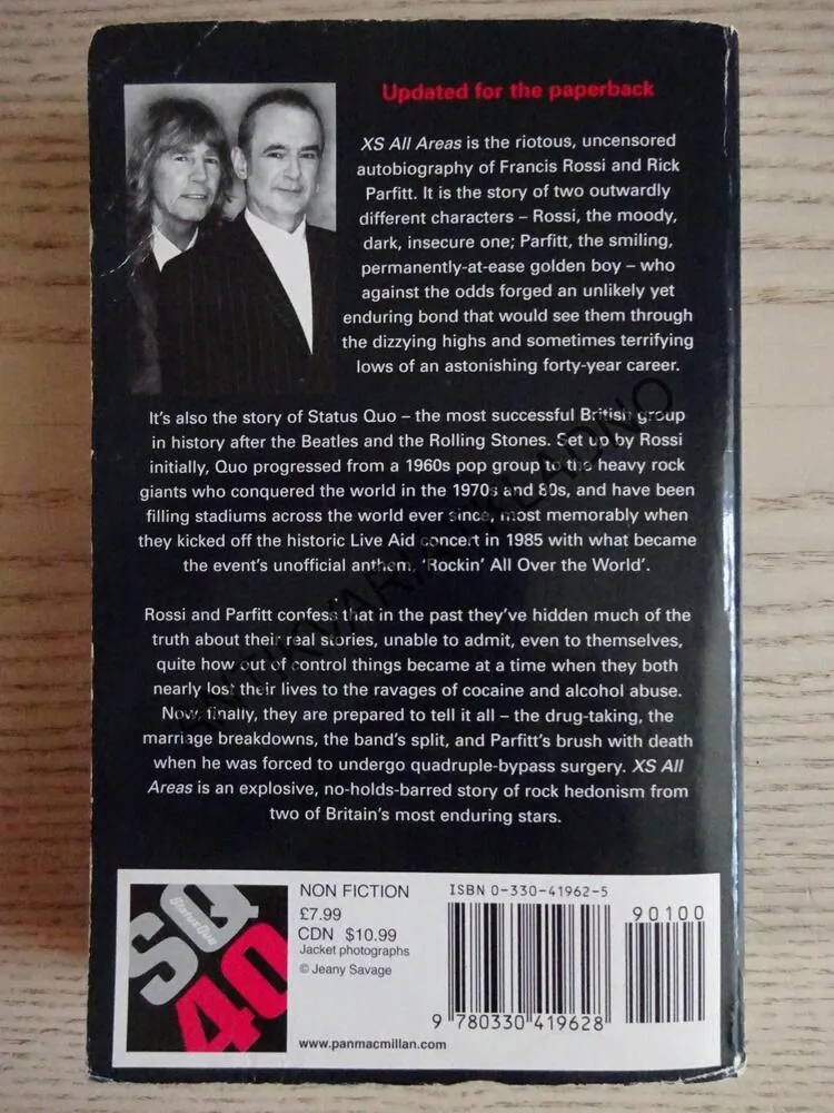 STATUS QUO, AUTOBIOGRAPHY, **an