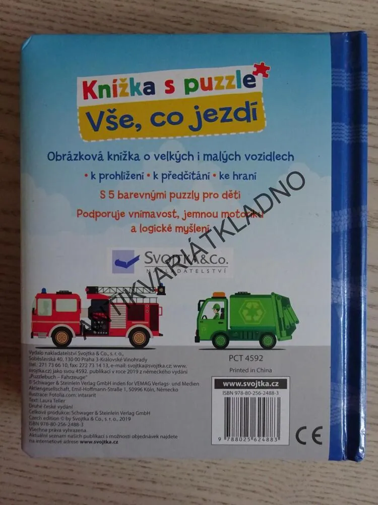 KNÍŽKA S PUZZLE, VŠE, CO JEZDÍ, 5 X PUZZLE, **an