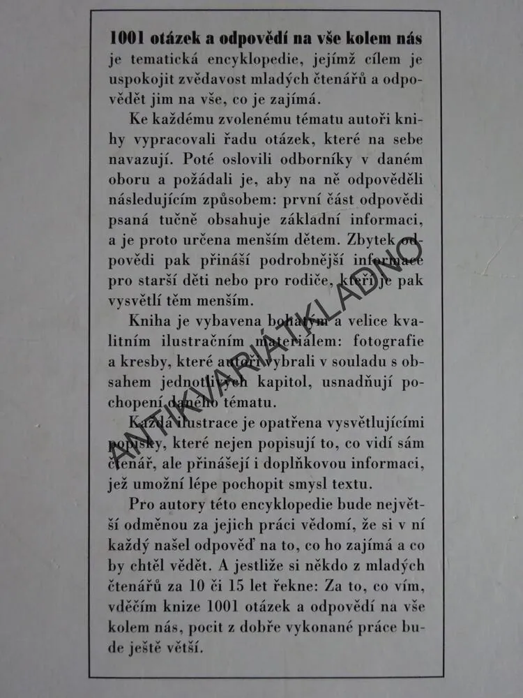 1001 OTÁZEK A ODPOVĚDÍ NA VŠE KOLEM NÁS, **an