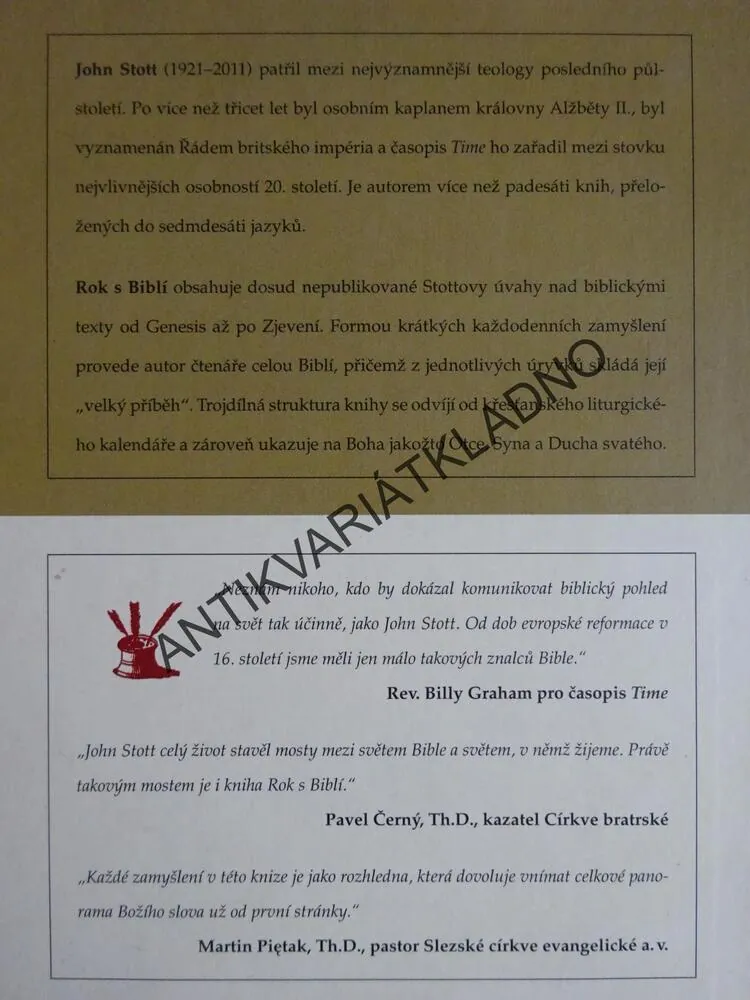 ROK S BIBLÍ, JOHN STOTT, **an