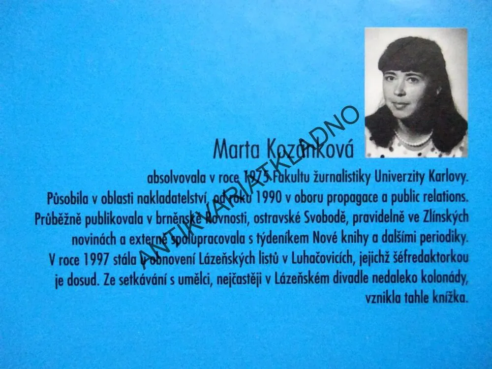ROZHOVORY NA KOLONÁDĚ, MARTA KAZÁNKOVÁ, **an