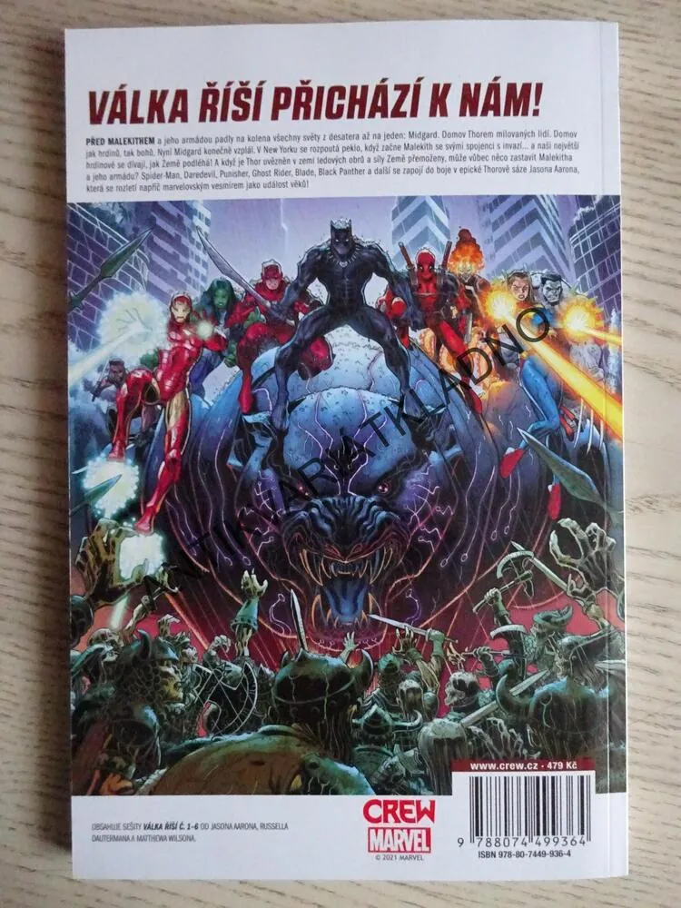 VÁLKA ŘÍŠÍ, KOMIKS MARVEL, **an