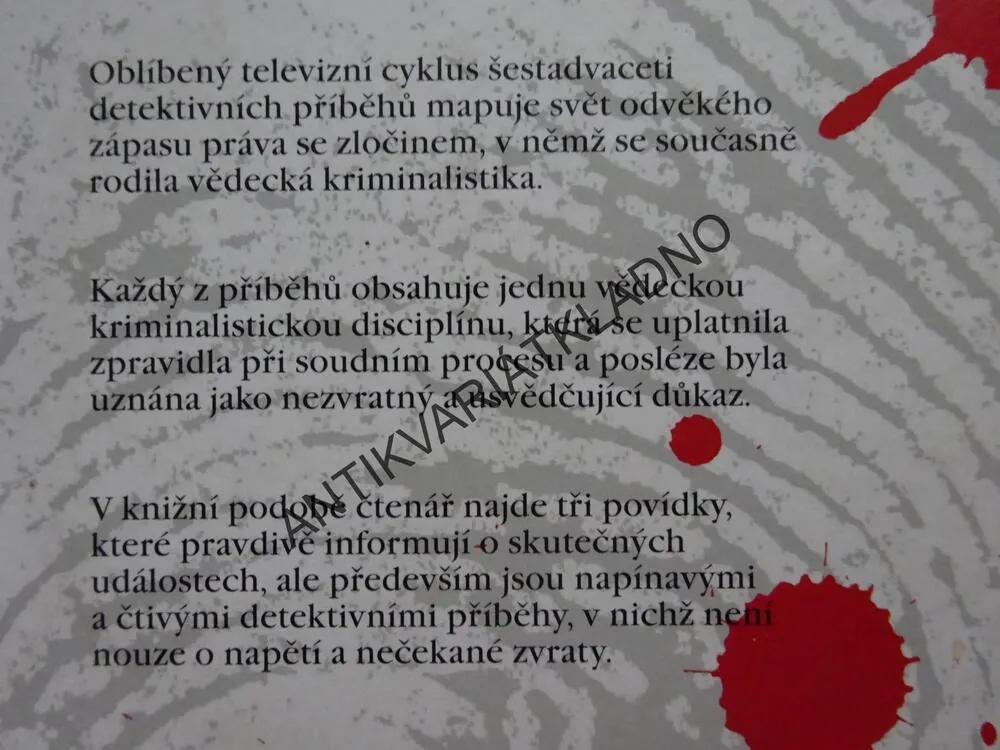 DOBRODRUŽSTVÍ KRIMINALISTIKY, JAN ŠIKL, **an