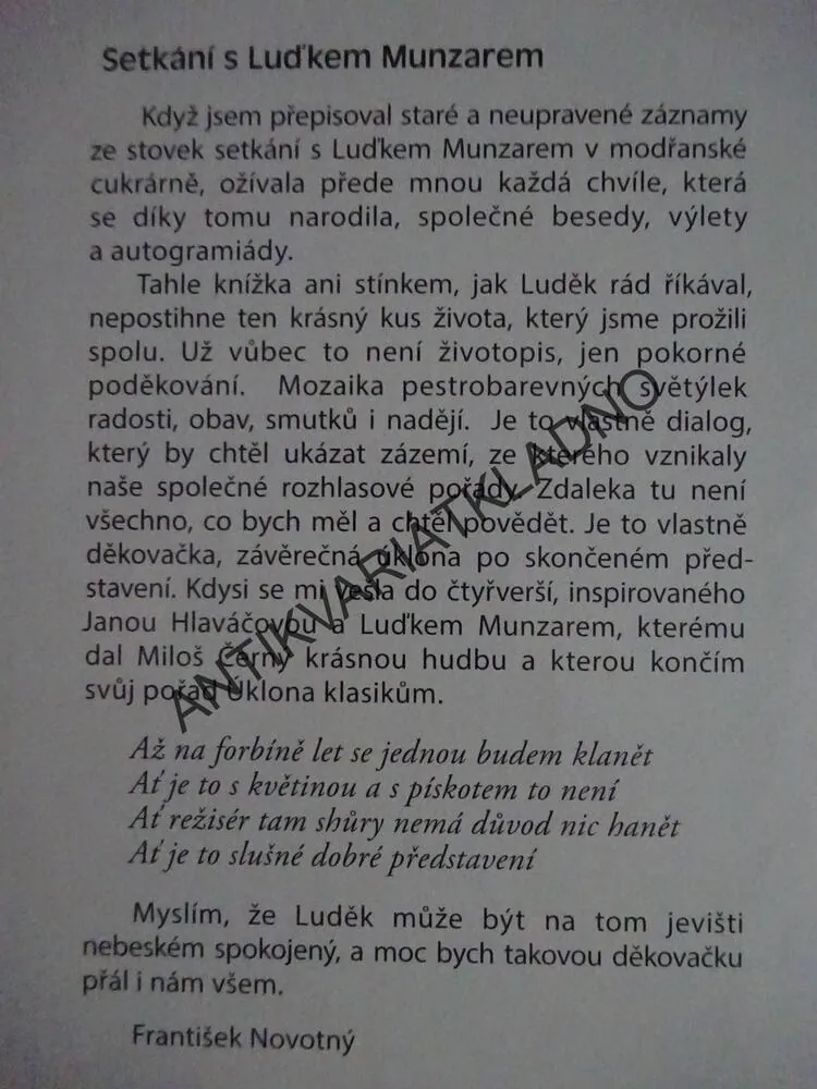 OKOUZLENÍ SLOVEM ANEB HOŘKOSLADKÉ Z CUKRÁRNY, FRANTIŠEK NOVOTNÝ, **an