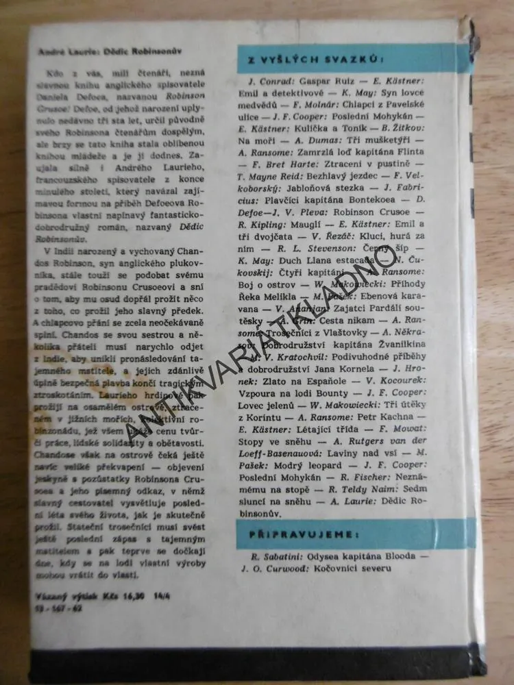 KOD 61 - DĚDIC ROBINSONŮV, ANDRÉ LAURIE, **an