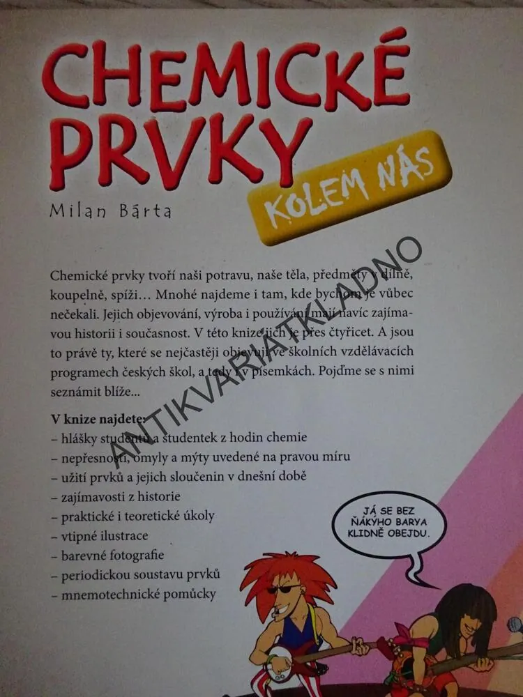 CHEMICKÉ PRVKY KOLEM NÁS, MILAN BÁRTA, **an