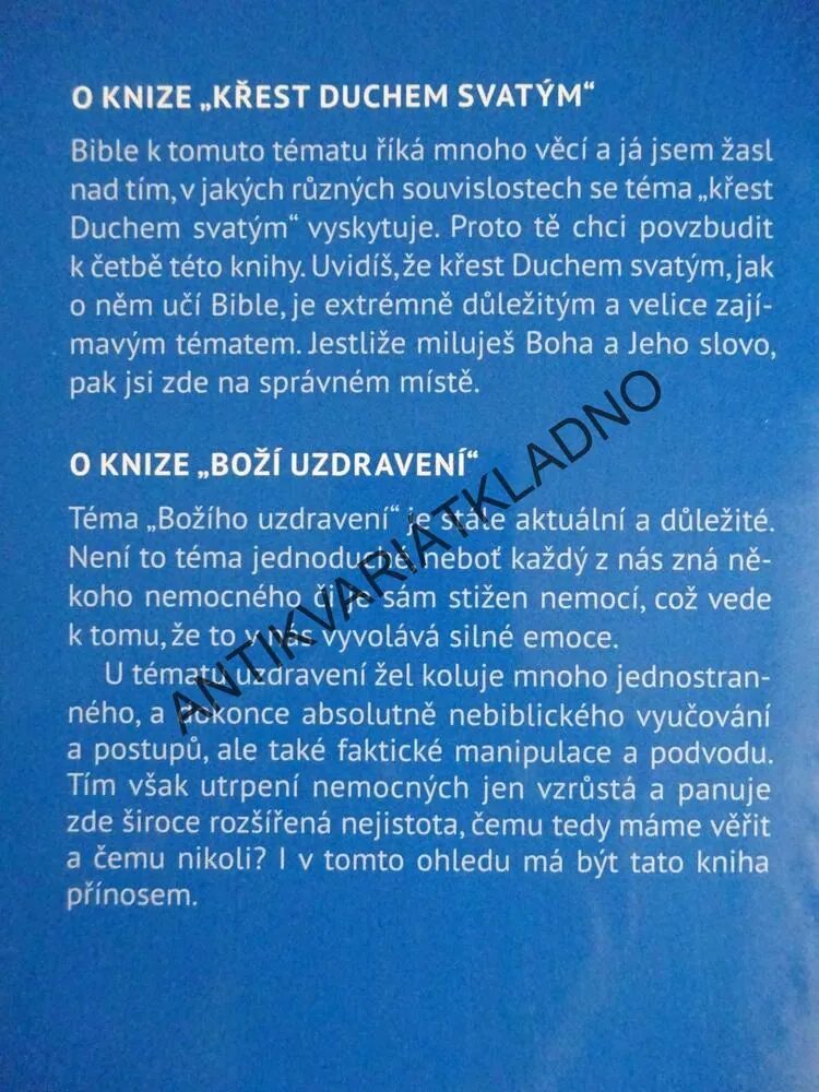 KŘEST DUCHEM SVATÝM, BOŽÍ UZDRAVENÍ, KORNELIUS NOVAK, **an