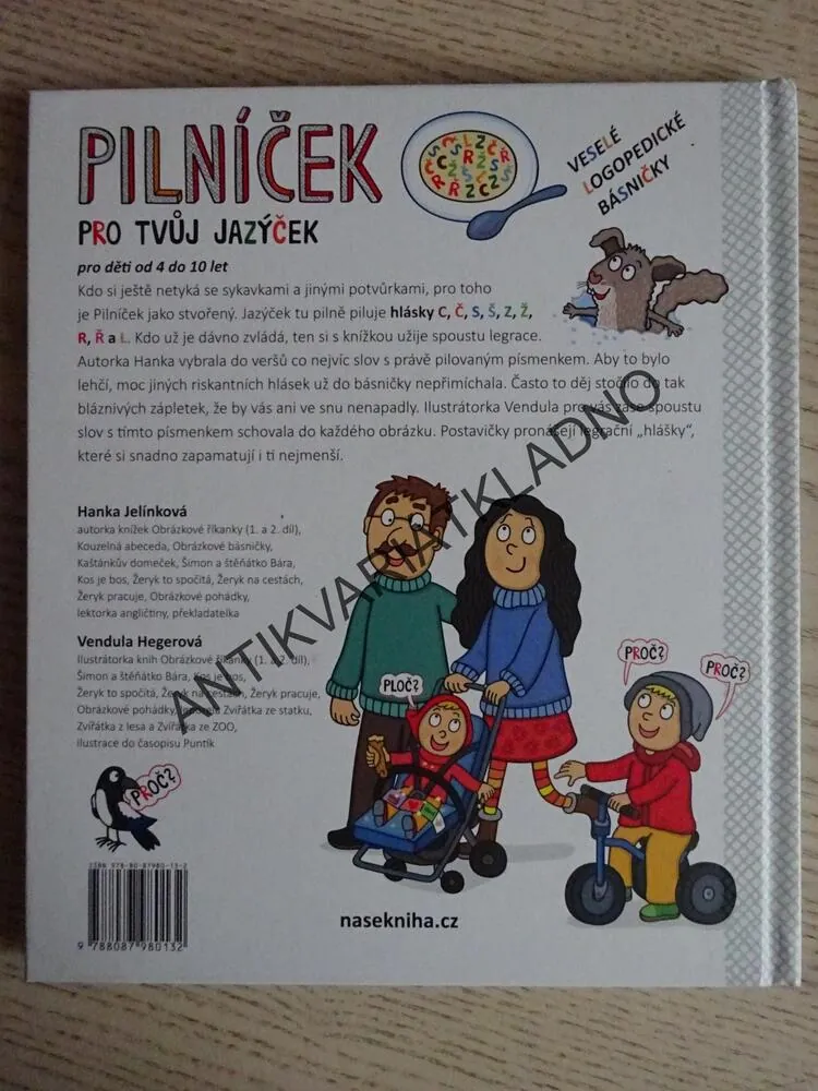 PILNÍČEK PRO TVŮJ JAZÝČEK, VESELÉ LOGOPEDICKÉ BÁSNIČKY, HANKA JELÍNKOVÁ, **an