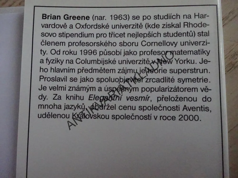 ELEGANTNÍ VESMÍR, BRIAN GREENE, **an