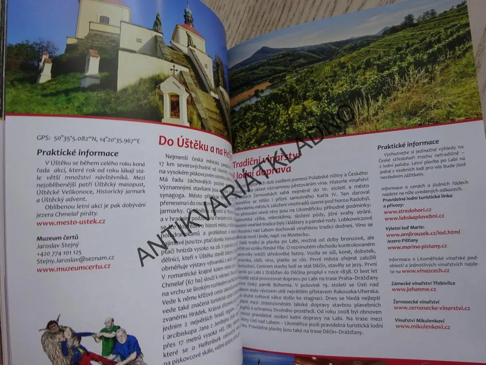 NEJZAJÍMAVĚJŠÍ A NEJKRÁSNĚJŠÍ MÍSTA V ÚSTECKÉM KRAJI, PRŮVODCE, **an