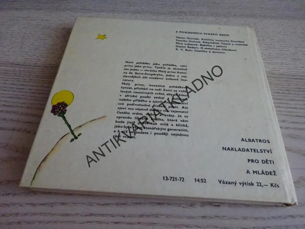 MALÝ PRINC, ANTOINE DE SAINT- EXUPÉRY, **an