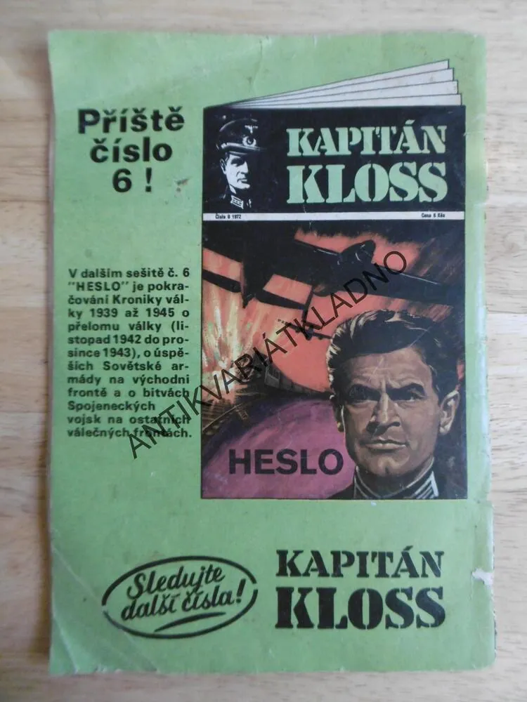 KAPITÁN KLOSS, 5., 1971, PŘÍSNĚ TAJNÉ, KOMIKS