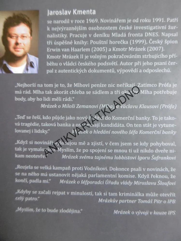 KMOTR MRÁZEK, 2., JAROSLAV KMENTA, KRAKATICE, **an