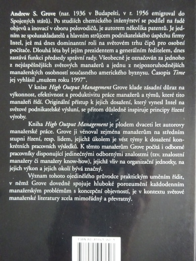 HIGH OUTPUT MANAGEMENT, ANDREW S. GROVE, **an