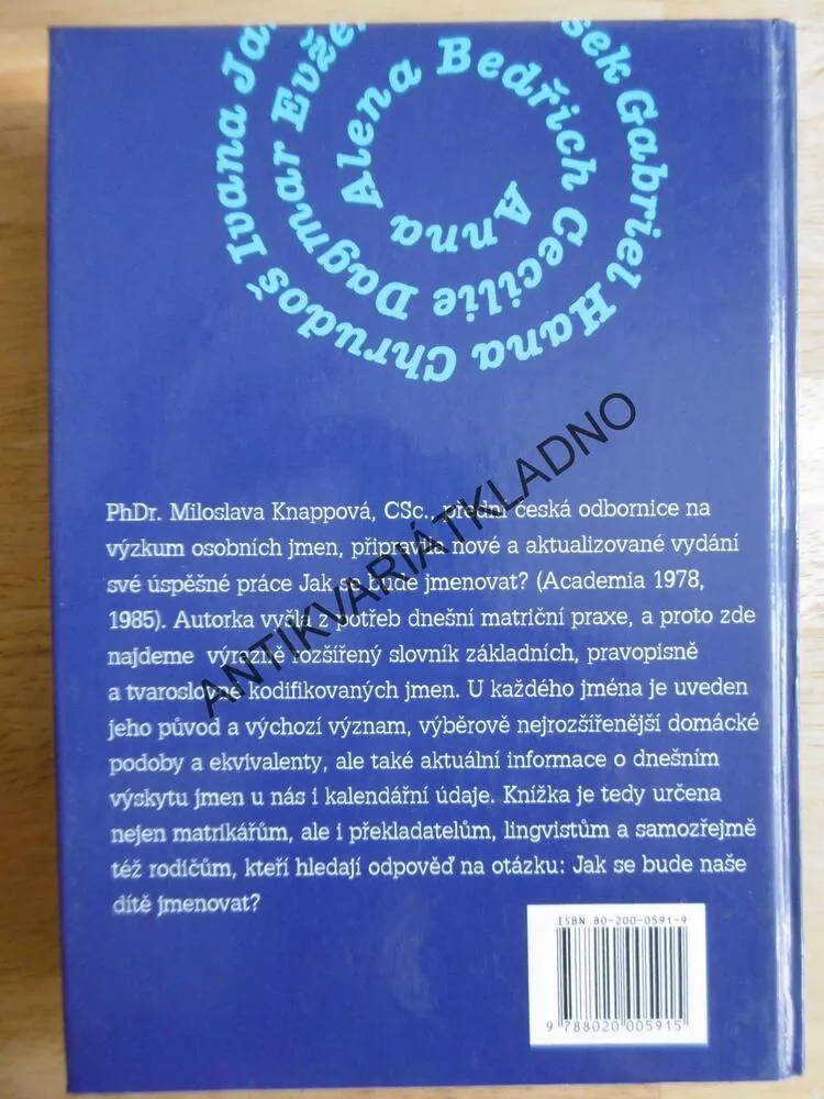 JAK SE BUDE VAŠE DÍTĚ JMENOVAT? MILOSLAVA KNAPPOVÁ