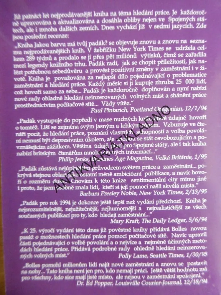 JAKÉ BARVY JE TVŮJ PADÁK, R.N. BOLLES
