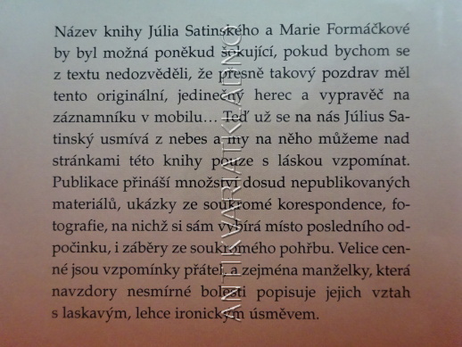 MOMENTÁLNĚ JSEM MRTVÝ, ZAVOLEJTE POZDĚJI, JÚLIUS SATINSKÝ, HEREC, FILM, **an