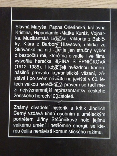 JIŘINA ŠTĚPNIČKOVÁ, JINDŘICH ČERNÝ, **an