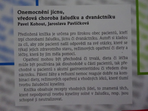 ONEMOCNĚNÍ JÍCNU, VŘEDOVÁ CHOROBA ŽALUDKU A DVANÁCTNÍKU, PAVEL KOHOUT, JAROSLAVA PAVLÍČKOVÁ, **an
