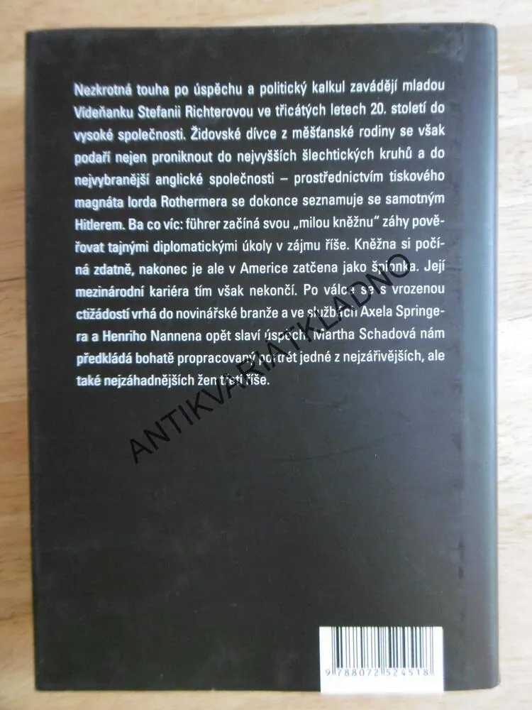 STEFANIE VON HOHENLOHE, HITLEROVA ŽIDOVSKÁ ŠPIONKA,MARTHA SCHADOVÁ, **an